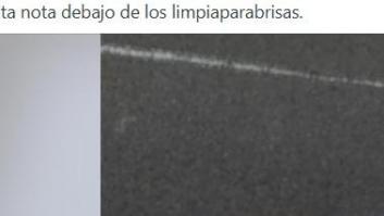 Ve que han dado un golpe a su coche y el alma se le cae a los pies con la nota que le han dejado
