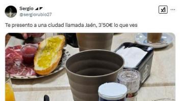 Enseña lo que le han cobrado por un desayuno en Jaén y desata la envidia de todos