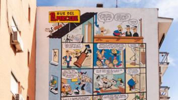 Los autores del mural homenaje a Francisco Ibáñez: "Es un enlace entre el muralismo, el street art y el tebeo"