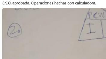 Una profesora muestra cómo ha dividido un alumno 24.500 entre 240 con calculadora: el resultado, preocupante
