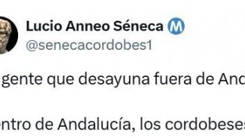 Comparte lo que ha desayunado en Córdoba y asegura que "la gente que desayuna fuera de Andalucía no sabe desayunar"