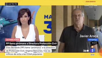 Javier Aroca fulmina a Elías Bendodo con dos palabras tras escuchar lo que ha dicho de Virginia Barcones