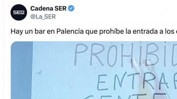 Un bar de Palencia tiene que colocar este cartel dirigido a los vecinos del pueblo