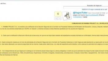 Cierra Vagos, uno de los foros de descargas más importantes de España, tras una denuncia de CEDRO