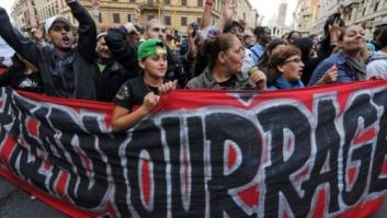 Decenas de miles de personas se manifiestan en Roma contra el gobierno de Mario Monti