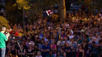 Los mineros son acogidos en Aravaca con un concierto de Aute y Víctor Manuel