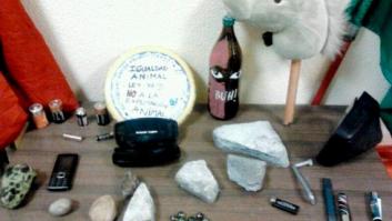 FOTO: El material incautado por la policía en la manifestación del 25-S