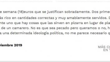 La respuesta de un camarero a un cliente que le criticó por llevar una bandera de España