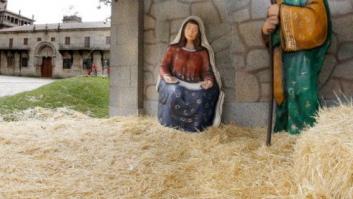 El niño Jesús desaparece del belén de Santiago de Compostela para llamar atención sobre desahucios