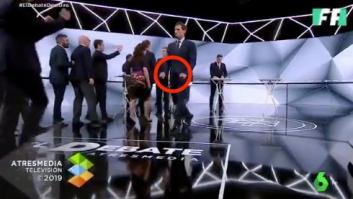 El excitado gesto de Albert Rivera tras terminar el debate de Atresmedia