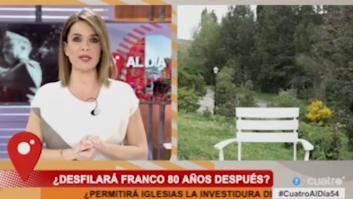 La ‘señora Franquista’ abandona ‘Cuatro al día’ tras gran una bronca: "Está insultando a mi padre..."