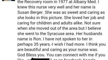Encuentra a la enfermera que cuidó de ella hace 38 años gracias a esta foto