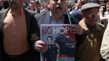 Cientos de palestinos protestan contra la visita de Obama
