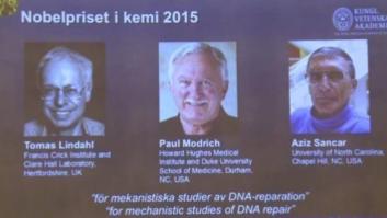 Tomas Lindahl, Paul Modrich y Aziz Sancar, Premio Nobel de Química 2015 por el estudio de la reparación del ADN