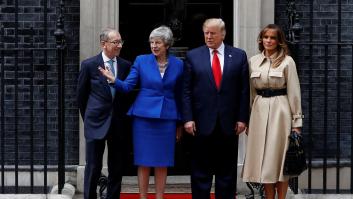 Donald Trump llega a Downing Street para su reunión con May