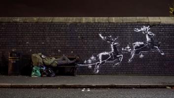 El mural navideño de Banksy que remueve conciencias sobre las personas sin hogar