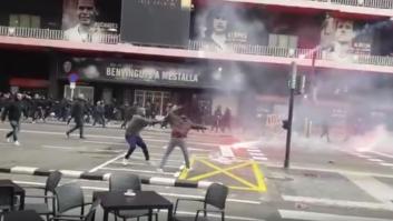 Un detenido tras la pelea a palos entre ultras del Valencia y del Barça