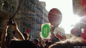 Escrache ante la casa del ministro de Hacienda, Cristóbal Montoro, en Madrid (FOTOS)