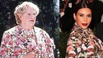 La Señora Doubtfire se ríe del vestido de Kim Kardashian en el MET (TUIT, FOTO)
