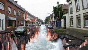 Arte en las aceras: ilusiones ópticas pintadas (FOTOS)