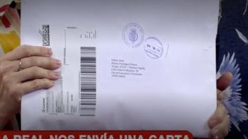 La reina envía una carta a un programa de Mediaset tras una emisión