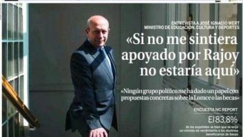 Wert en la portada de 'La Razón': cachondeito en Twitter con su posado