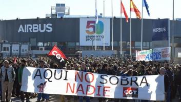 Un millar de personas se concentran en Getafe contra los despidos en Airbus