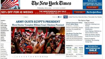 El golpe de Estado en Egipto, en los medios (FOTOS)