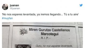 "No nos esperes levantada": la llamativa esquela que se ha visto en 'El Diario Vasco'