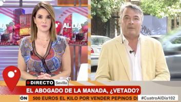 Carme Chaparro se encara en pleno directo de 'Cuatro al día' con el abogado de La Manada: "No me falte al respeto"