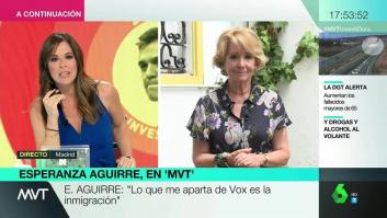 La ácida despedida de Mamen Mendizábal y Esperanza Aguirre en 'Más Vale Tarde': "¿Pero no me vas a llamar más?"
