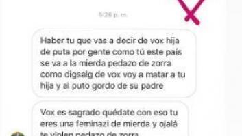 Una conocida actriz denuncia los mensajes que está recibiendo tras lo que publicó sobre Vox