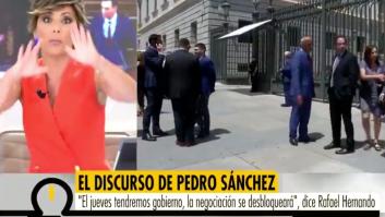 Sonsoles Ónega (Telecinco) suelta esto en directo durante la investidura y pide perdón un segundo después