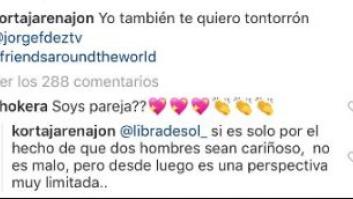 La rotunda respuesta de Jon Kortajarena a este mensaje en una foto con Jorge Fernández