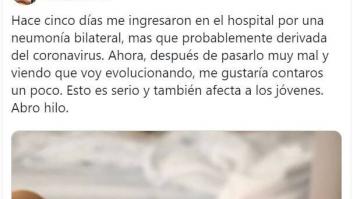 El duro testimonio de un periodista de la Cope contagiado: "Este virus parece preparado para matar"