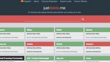 Cómo borrarse de Facebook, LinkedIn, Twitter y otras webs con Justdelete.me