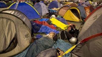 Decenas de personas acampan en Roma para protestar contra las medidas de austeridad