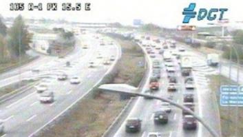 La lluvia genera hasta 144 kilómetros de atascos en Madrid