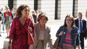 PSOE y Podemos, reunidos esta mañana en el Congreso sin visos de acuerdo