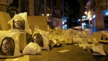 Bolsas de basura con la cara de Ana Botella: el colectivo de arte urbano Ana Botella Crew las siembra en Madrid (FOTOS)