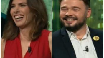 El comentario de Gabriel Rufián que ha provocado una carcajada de Verónica Sanz en 'LaSexta Noche'