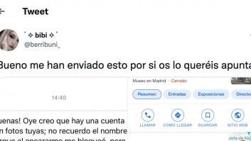Le mandan este mensaje con un número de teléfono, lo pone en Google y todos flipan en Twitter