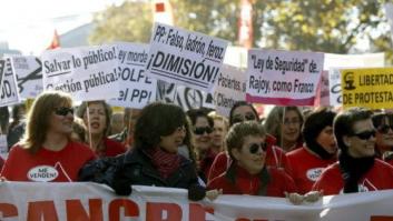 Miles de personas participan en la decimocuarta 'Marea Blanca' en Madrid