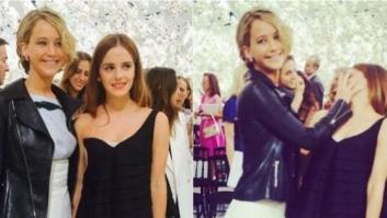 La broma de Jennifer Lawrence a Emma Watson en el desfile de Dior en París (FOTOS)