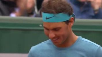 La risa de Nadal tras lograr este PUNTAZO en Roland Garros