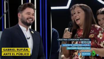 Una mujer sorprende a Rufián con esta pregunta en 'El Objetivo'