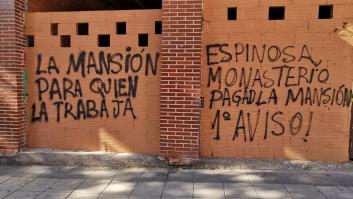 La pintada que ha recibido a Monasterio y Espinosa de los Monteros en el acto de Vox en Vistalegre
