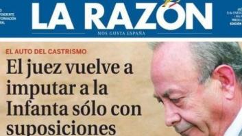 "El auto del castrismo": Así ve la prensa impresa la imputación de la infanta (FOTOS)