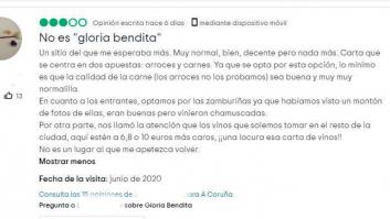 Un restaurante gallego pinta la cara a un cliente tras este comentario