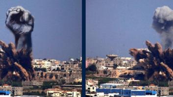 Artistas palestinos convierten los bombardeos israelíes en arte como signo de rebeldía (FOTOS)